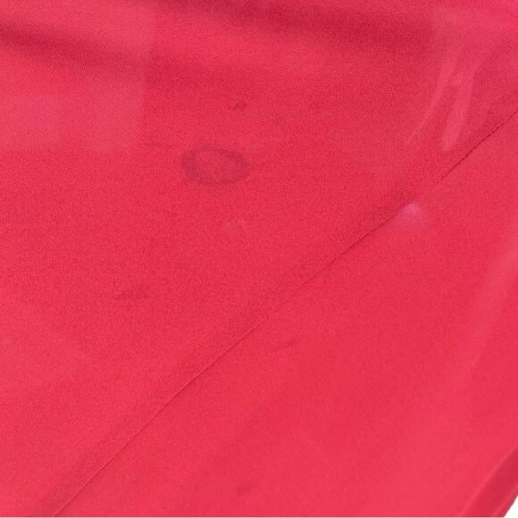 J. Crew Sleeveless Tie Shoulder Red Patterned Zip Back V-Neck Silk Dress. 6. - Picture 6 of 11